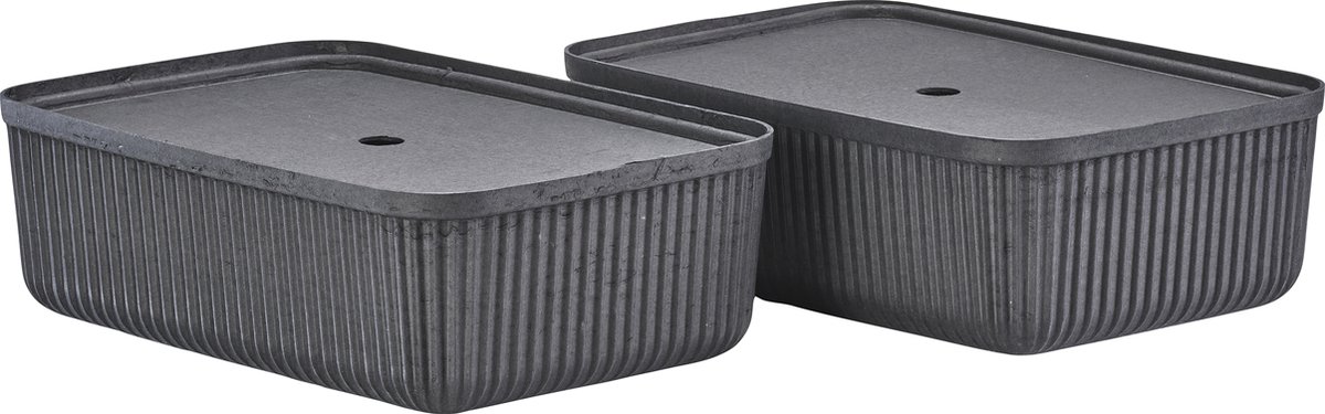 Zone Denmark Pulp opbergdoos 32x48 cm 2-pack Black