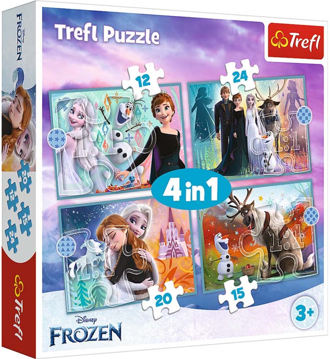 Trefl puzzelset Frozen 4in1 - Disney Frozen 2 kinderpuzzel.