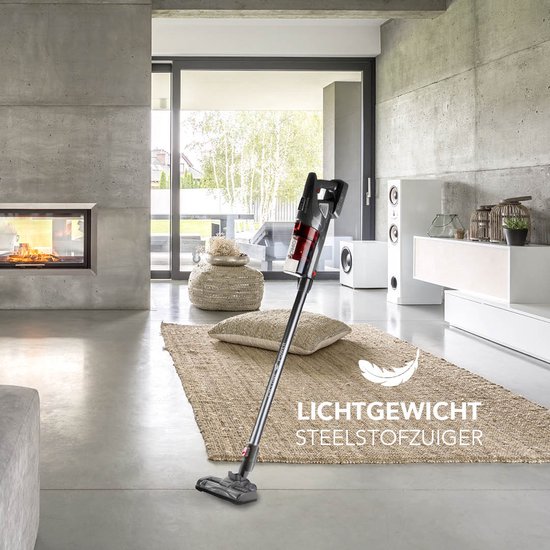 DOMO DO237SV steelstofzuiger met kabel 2-in-1 - inclusief stofborstel 2-in-1 wandbevestiging - 0,45 l - wit