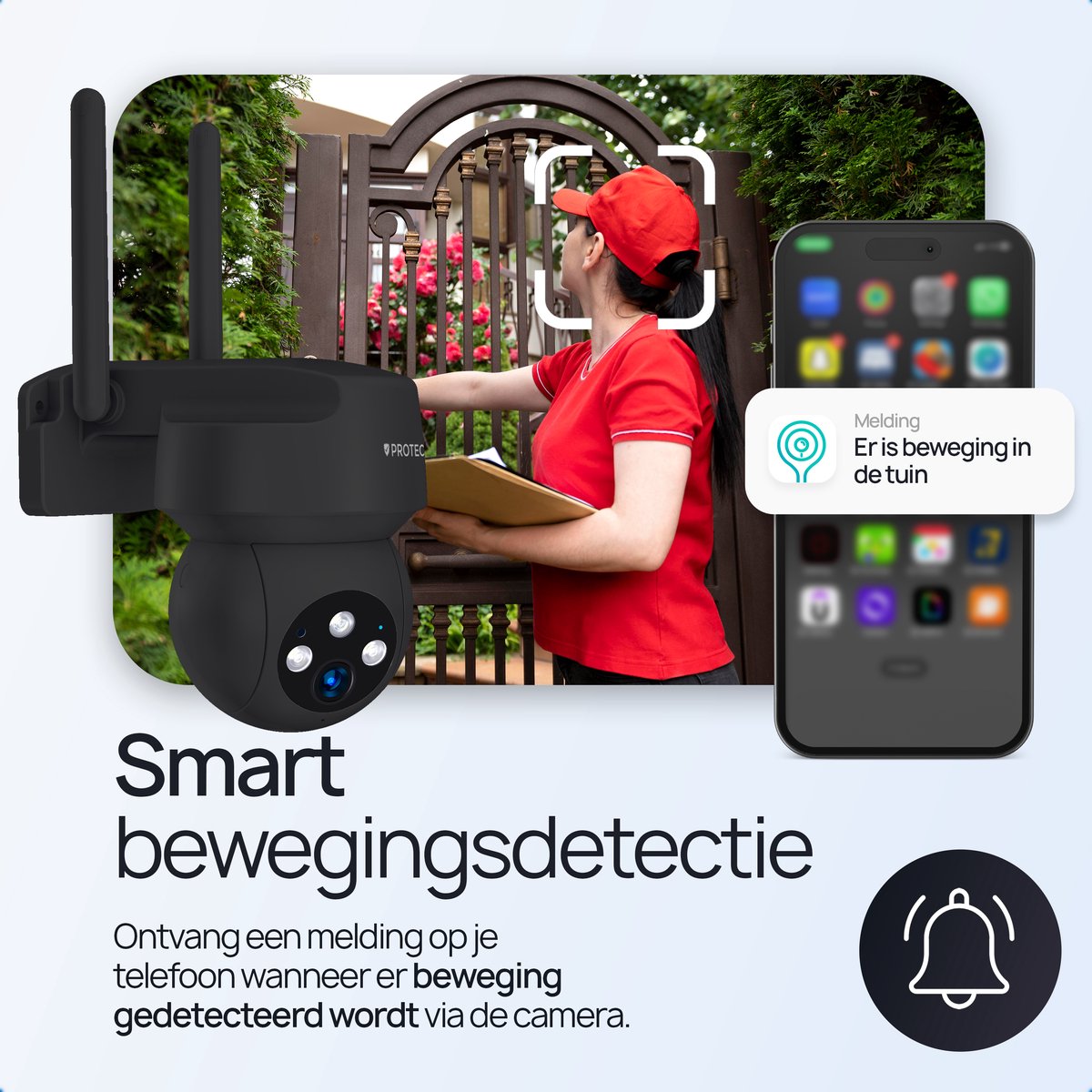 Protectly® Beveiligingscamera Buiten 3K HD met Nachtzicht - afbeelding 3