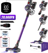 Bol.com Steelstofzuiger - 28000Pa - Touchscreen en anti - klit borstel - 360W Steelstofzuiger Draadloos - Batterijduur tot 50 minuten - 13 L Stofbak - Geschikt voor tapijt harde vloeren en dierenhaar - Paars aanbieding Bol.com Steelstofzuiger - 28000Pa - Touchscreen en anti - klit borstel - 360W Steelstofzuiger Draadloos - Batterijduur tot 50 mi... aanbieding