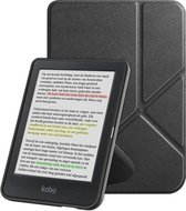 Hoes Geschikt voor Kobo Clara Colour Hoesje Bookcase Cover Book Case Hoes Sleepcover Trifold - Zwart