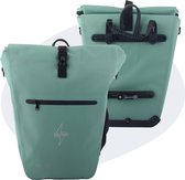 Voltano Luxe E-bike Fietstas Enkel 28L – Mint Groen – Pakaftas Met Laptop vak – 100% Waterdicht - Met Schouderband