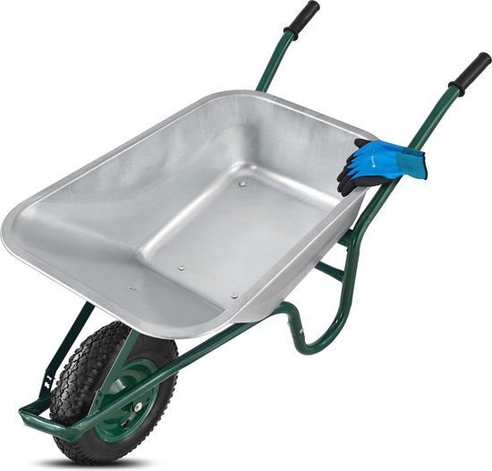 Juskys Kruiwagen XXL - Zilver