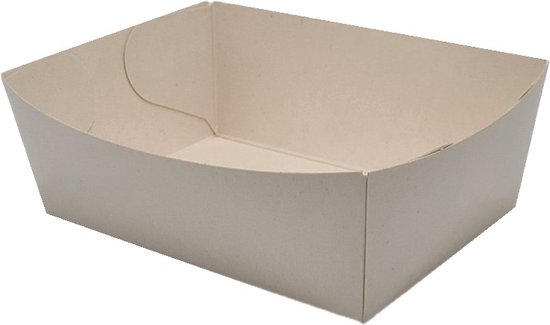 250x Frietbakje medium/klein - 120x70x45 mm - frietbak karton - voor take-away, frituur of feest - bakjes voor patat