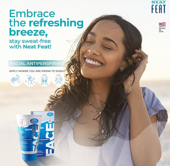 Neat Feat - Face Saver Anti Transpirant - voorkomt overmatig zweten in het gezicht - gel tube 50g