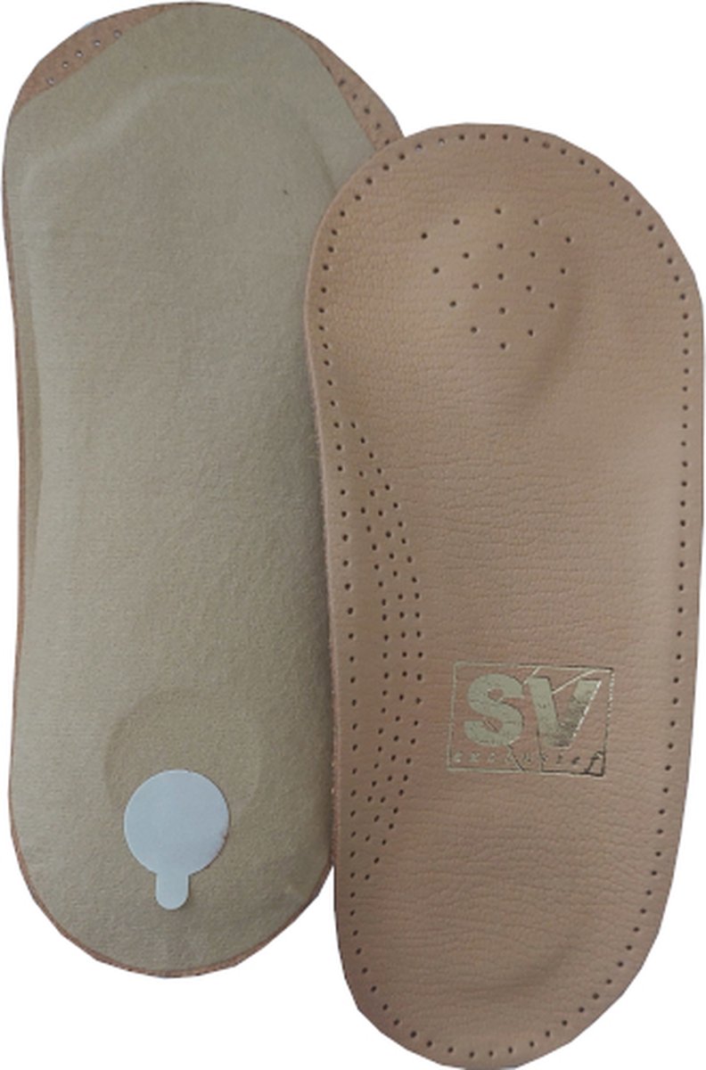 SV Exclusief Steunzool - 3/4 Inlegzool met Voetbed - Ondersteunt en ontlast de voet - Voorkomt vermoeide voeten - Maat 45