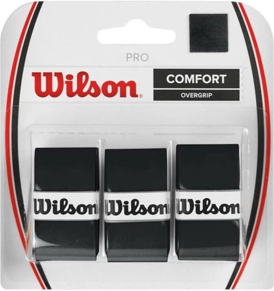 Wilson Pro Comfort - Overgrip Black - Padel/Tennis/Badminton/Sqaush Wilson Pro Comfort - Overgrip Black - Padel/Tennis/Badminton/Sqaush