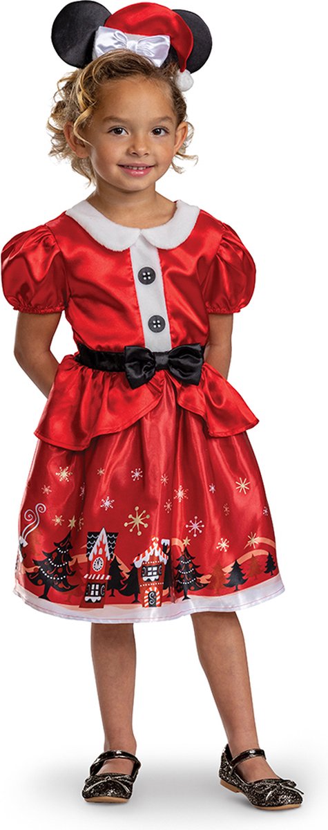 DISNEY Kerstmis, kostuum Minnie Mouse Classic Peuter, Maat M (3T-4T jaar)