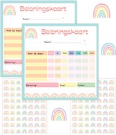Beloningskaarten + Stickers Regenboogjes - Weekplanner - Kaarten voor Structuurjunkie - Beloningssysteem met Stickers - Beloningssysteem Kinderen - Planner met Stickers - Beloningssysteem Meisje - Organiser - Back to School - School Planner