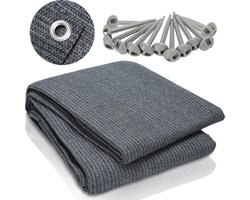 Voortent tapijt campingtapijt Voortenttapijt Antraciet Tenttapijt campingdoek Tenttapijt - HDPE Tapijt 300 x 600CM