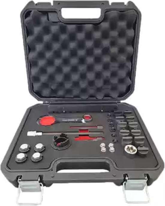 Foto: Engine timing tool kit audi 2 9l 3 0l weber tools speciaal gereedschap om de nokkenassen te vergrendelen voor de nieuwste generatie audi 2 9 3 0l v6 tfsi benzinemotoren ea839 