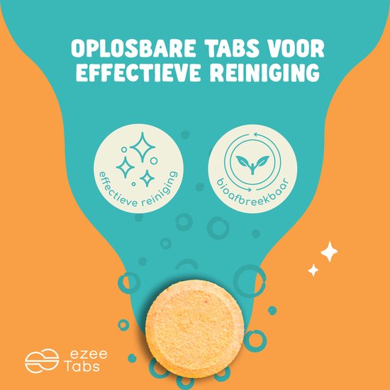 EzeeTabs Keukenreiniger - Ecologische Reinigingstabletten | 2 Tabs voor 2x750ml | Biologisch Afbreekbaar & Effectieve Reiniging | Navulbaar & Duurzaam Schoonmaakmiddel