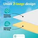 Uniek 2-laags design: Katoenen oppervlak en ademende TPU-laag.