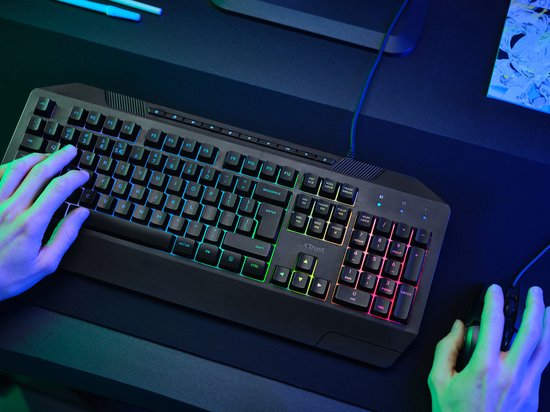 Clavier de Jeux Trust GXT 836 Evocx USB AZERTY Zwart
