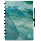 GreenStory - GreenBook Uitwisbaar Notitieboek - Herbruikbaar Notitieboek - Notitieblok - A4 - Lijn & Blanco