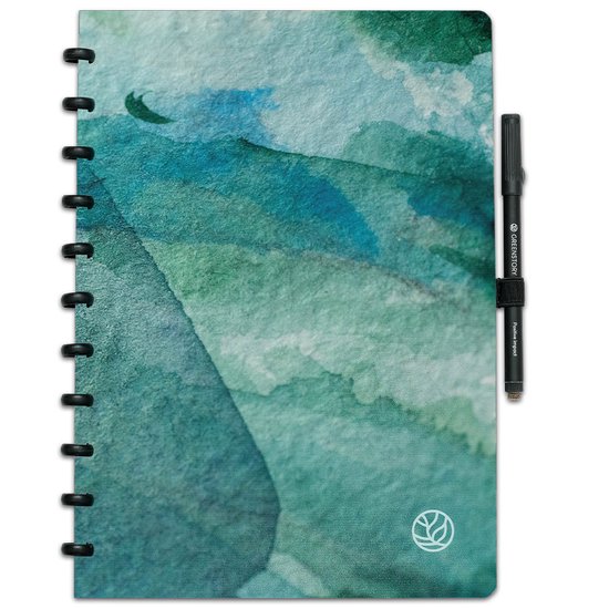 GreenStory - GreenBook Uitwisbaar Notitieboek - Herbruikbaar Notitieboek - Notitieblok - A4 - Lijn & Blanco