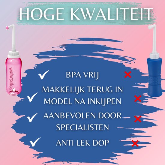 WaterPulse - Vaginale Douche - Peri Bottle - Mobiel Bidet - Yoni Verzorging - Inwendig & Uitwendig - Zwangerschapscadeau
