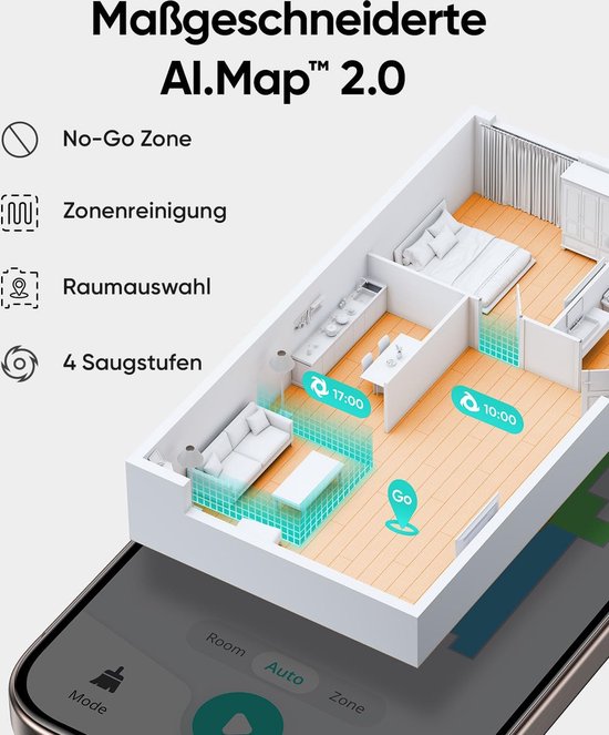eufy Clean L60 Robotstofzuiger met Zelflegende Station - Robot Vacuum Cleaner - 5000Pa Zuigkracht - IPath Laser Navigatie