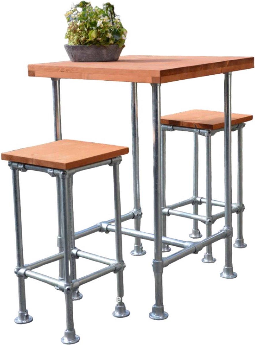 Moderne Design85 Bartafel voor buiten in rozenpatroon, 78 cm x 78 cm.