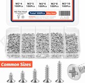 Kit de Vis autotaraudeuses M2 - 500 pièces - Acier allié