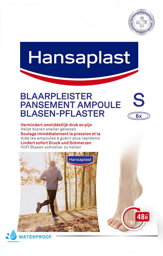 Foto: Hansaplast blaren pleisters voet verzorging blaar pleister anti blaren waterproof pleisters klein s 6 stuks