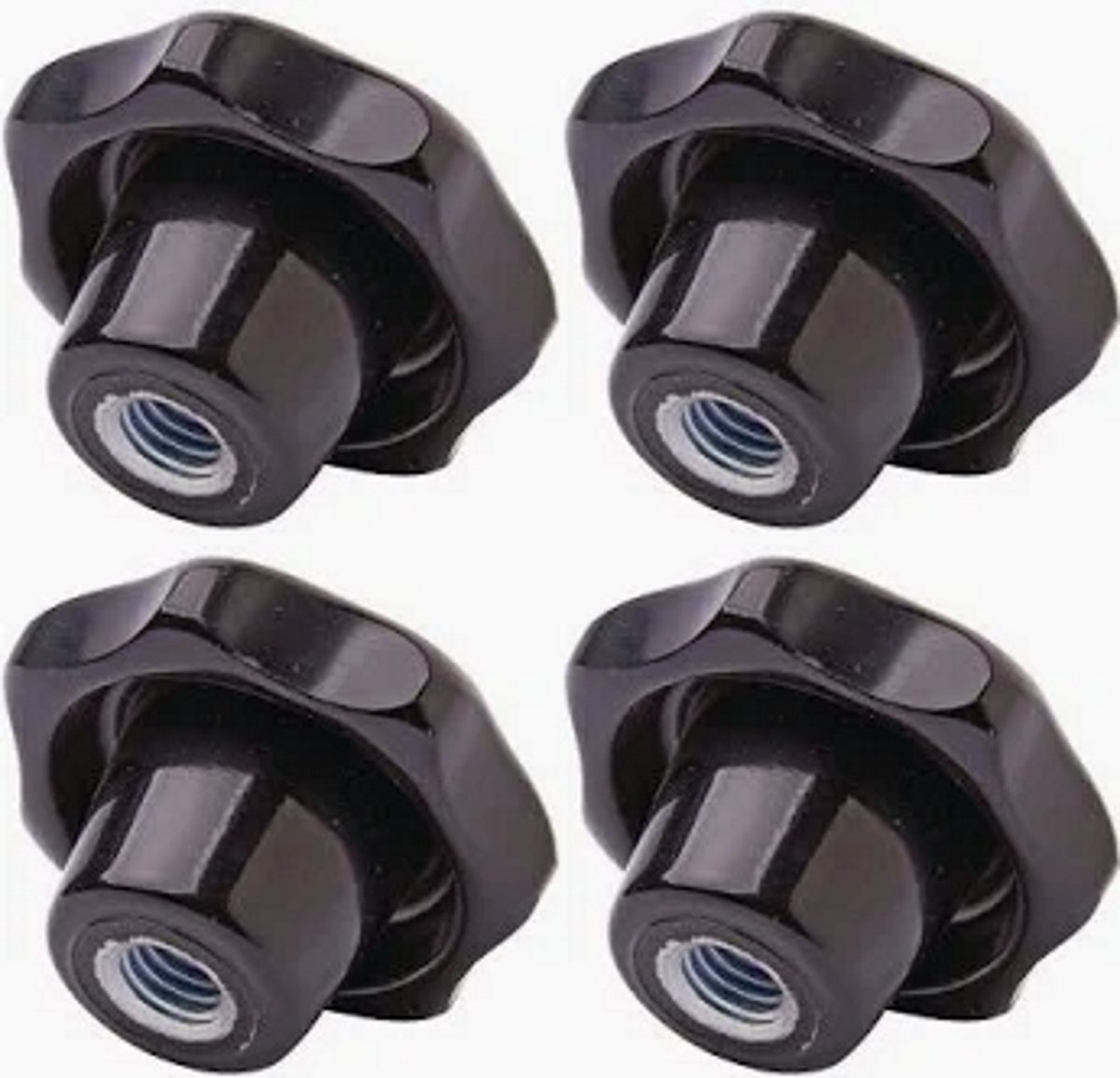 M5 Sterknop rond 25 mm met messing draadbus - per 2 stuks - Stergreep - inwendig draad