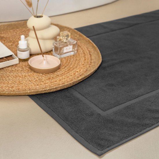 Walra Badmat Forever Beauty - 60x100 - 100% Katoen (BCI) - Antraciet