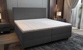 Bol.com 180x200 Boxspring Set Antraciet | 7-Zone Pocketvering Matras + Topper | Dolcezza - Topkwaliteit aanbieding