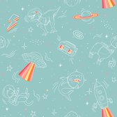 Dutch Wallcoverings - My Kingdom- Animals in Space groen - M368-04