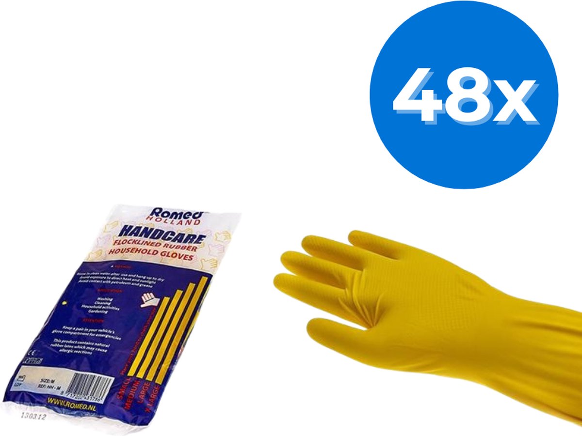 Goedkoopste Romed huishoudhandschoenen large - Set van 48 doosjes Romed