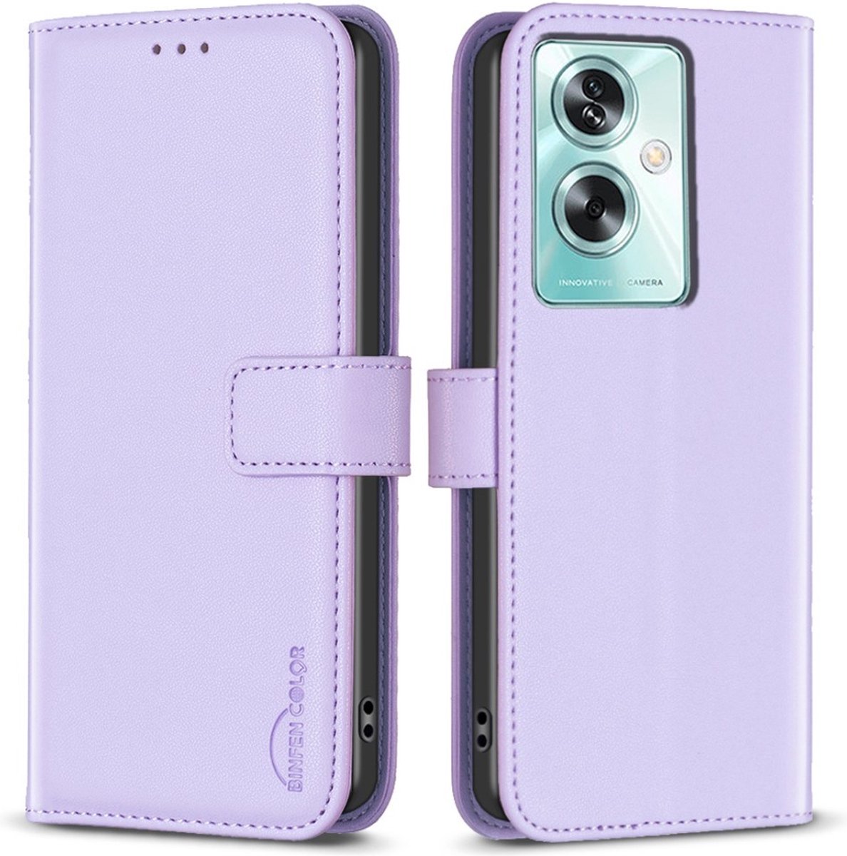 BINFEN Hoesje - Geschikt voor OPPO A79 5G Hoesje - BINFEN Book Case - Lavendel