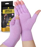 KANGKA® Reuma Handschoenen - Compressie Handschoenen Maat S - voor Artrose, Reuma, Artritis, RSI, CTS - Unisex - Paars
