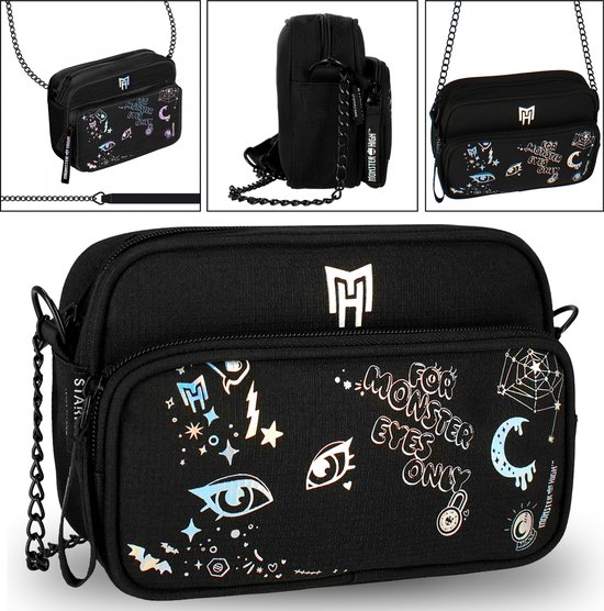 Monster High Zwarte Schoudertas 24x14x7cm STARPAK