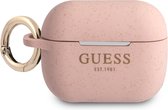 GUESS, Siliconen afdekring voor Airpods Pro, Roze