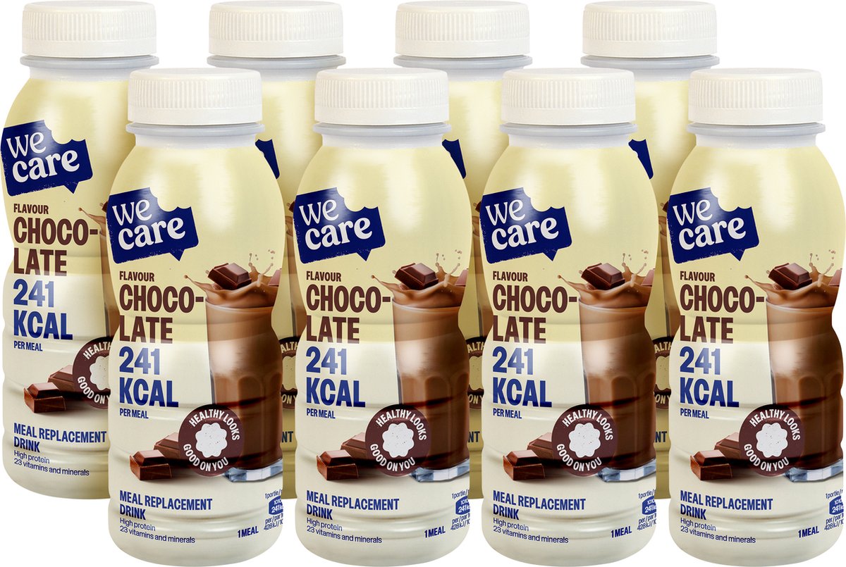 Goedkoopste WeCare Meal Replacement Drink Chocolate 8 x 236 ml