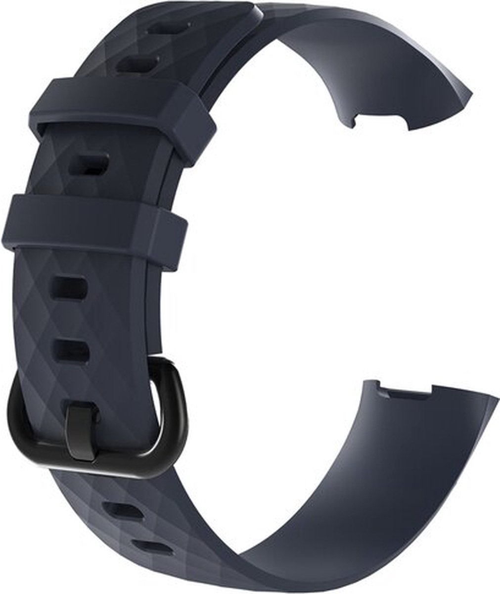 Siliconen bandje Fitbit Charge 3 4 Maat M L Navy bol