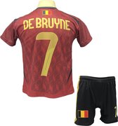 De Bruyne België Thuis Tenue Voetbalshirt + Broek Set | EK/WK Belgisch voetbaltenue | Maat: M