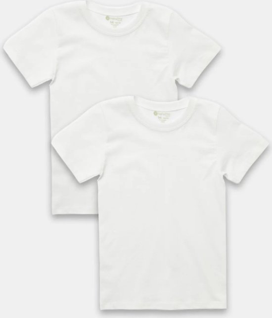 natuline - Ondershirt voor jongens - Set van 3 - Wit - Singlet - T-shirt van gekamd katoen - Shirt voor kinderen - 9/10 jaar