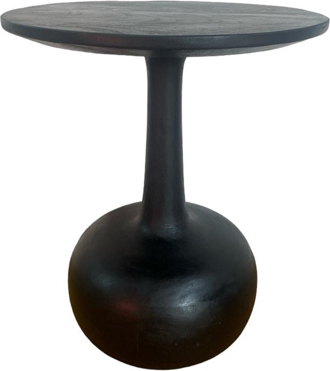 BLenS-Furniture Bijzettafel Katwijk zwart mangohout rond