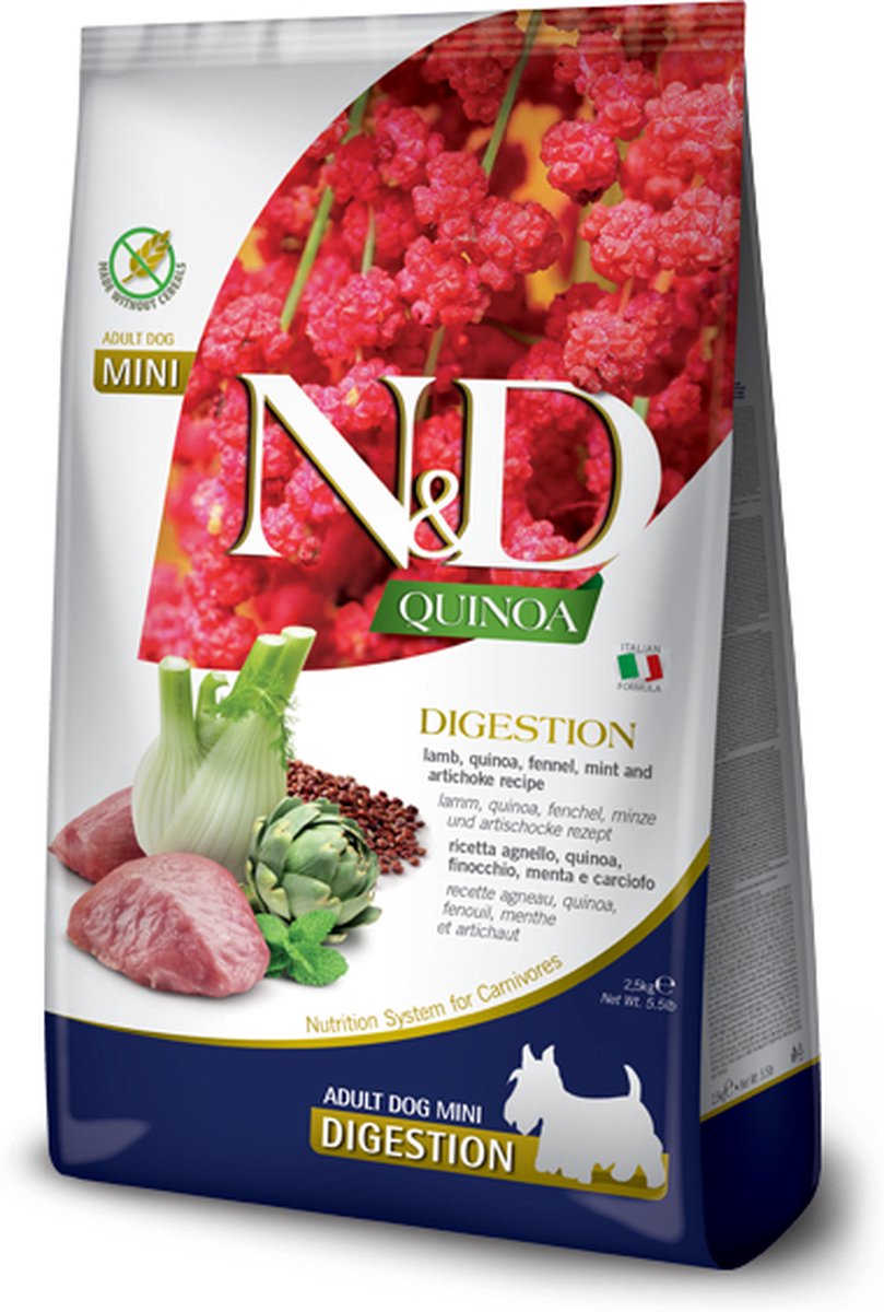 Farmina N&D Quinoa Huid & Vacht Hondenvoer voor Volwassen Medium/Grote Rassen Kwail 2.5 kg