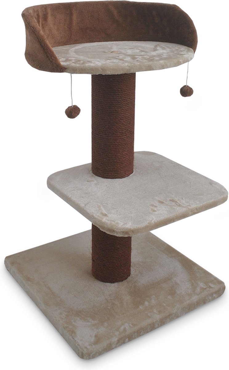 Duvo+ Krabpaal Gloria Beige 60 x 60 x 110 cm – Kat Duvo+ Krabpaal Gloria Beige 60 x 60 x 110 cm – Kat