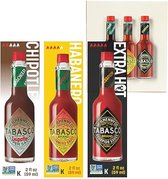 TABASCO Brand Gift-Set: 3 x 60ml Chipotle Sauce - Habanero Sauce - Scorpion Pepper Sauce