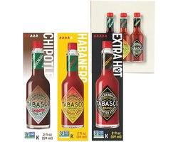 TABASCO Brand Gift-Set: 3 x 60ml Chipotle Sauce - Habanero Sauce - Scorpion Pepper Sauce