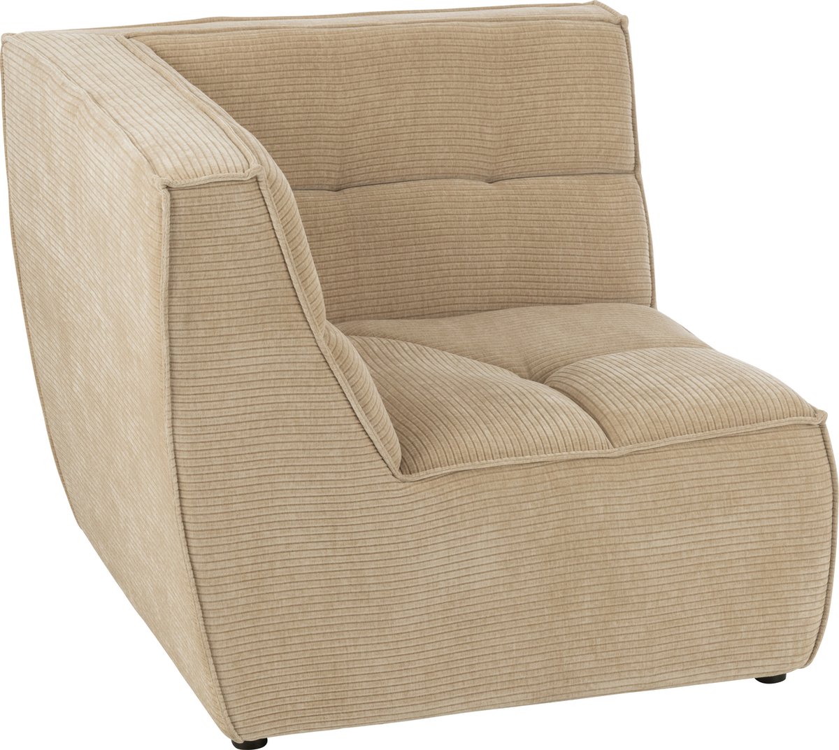 J-Line hoekzetel Grid - hout/mousse - donker beige