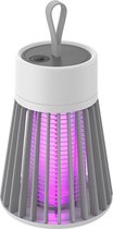 Electrische muggenlamp - UV Lamp - draagbaar - geen fel licht - nog effectiever vanwege ingebouwde ventilator - vrijwel geruisloos - Oplaadbaar via USB - Grijs
