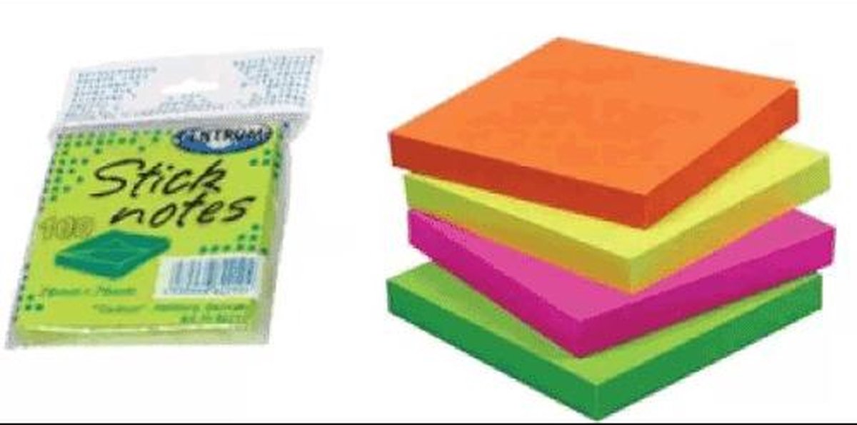 Centrum 24 x 80 sticknotes 76x76mm Neon 82210