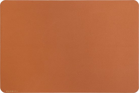 Kade 171 - Sets de table Luxe aspect cuir - 6 pièces - double face noir/marron - rectangulaire - 45 x 30 cm