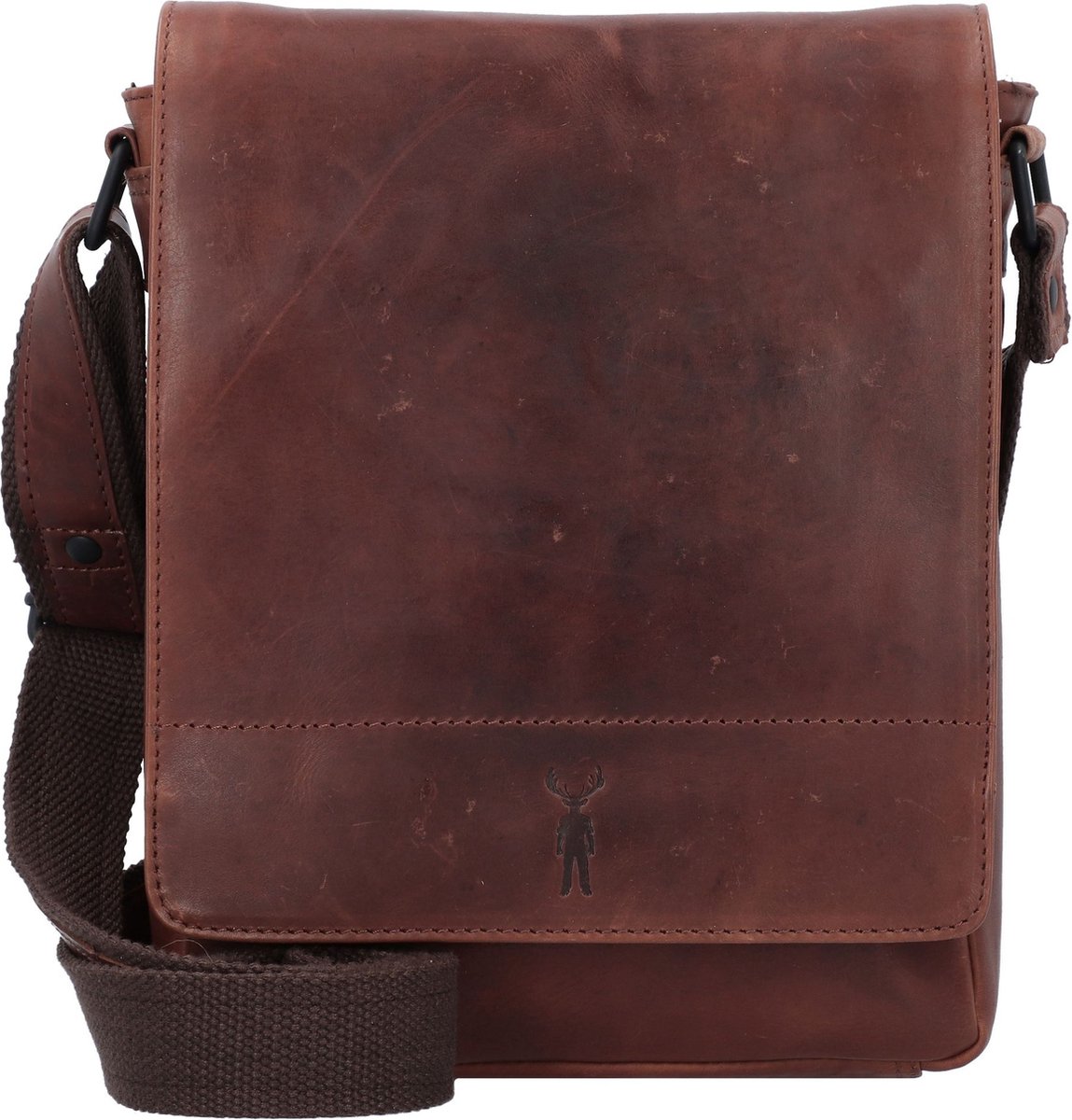 Jack Kinsky Risör Schoudertas Leer 20 cm - Dames - cognac