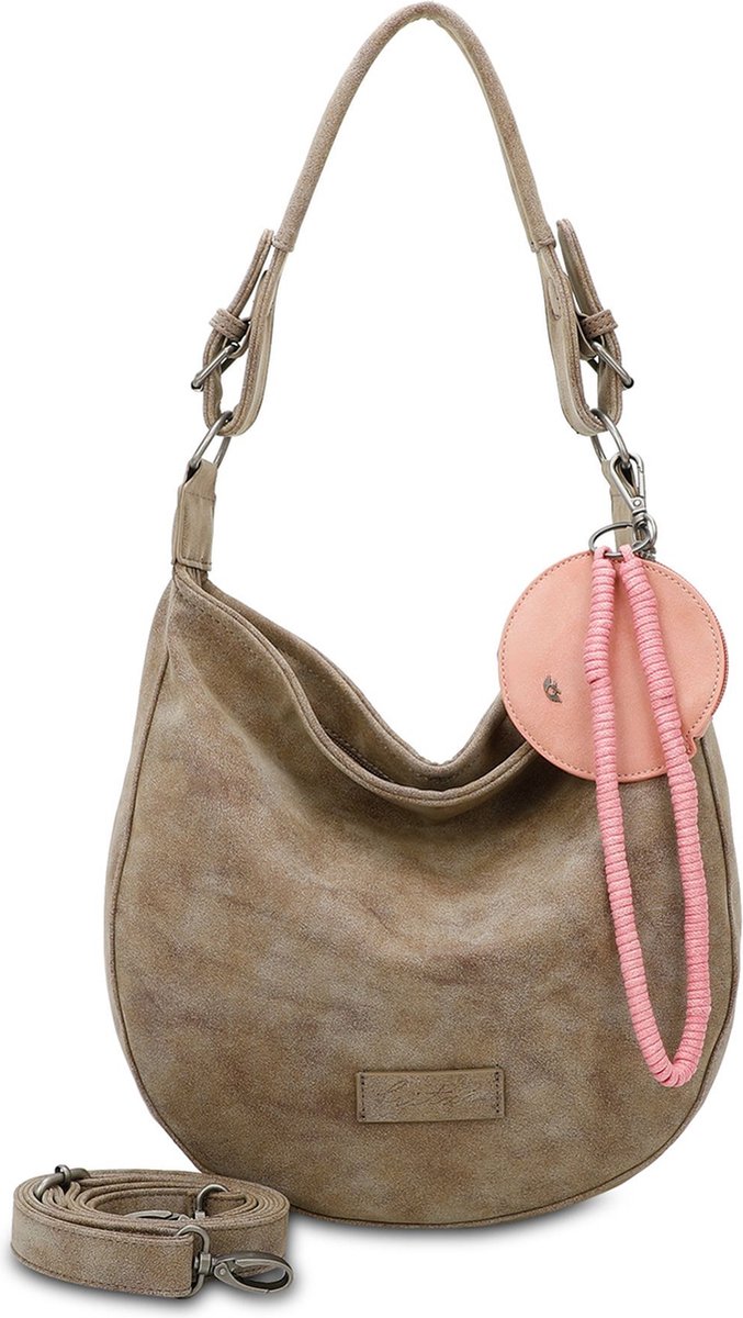 Fritzi aus Preußen Schoudertas Fritzi Hobo Vintage Shoulder Bag Old Wood Bruine